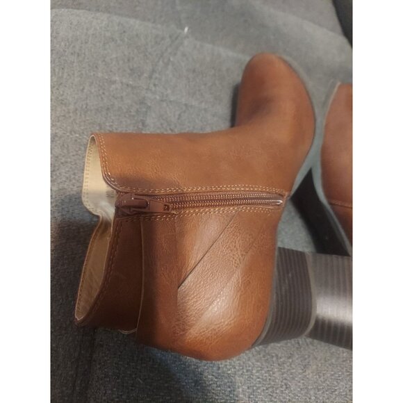 Soul Naturalizer Carrie Whiskey Ankle Boots Block Heel Booties Brown Sz 6.5 - Picture 7 of 12